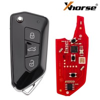 Xhorse XKGA83EN 2nd Generation All Black GA08 Style 3 Buttons Wire Remote Key 5pcs/lot