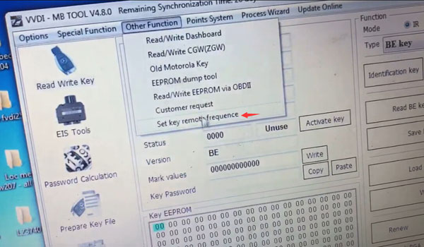 Change Xhorse VVDI BE Key Pro For Benz PCB Frequency