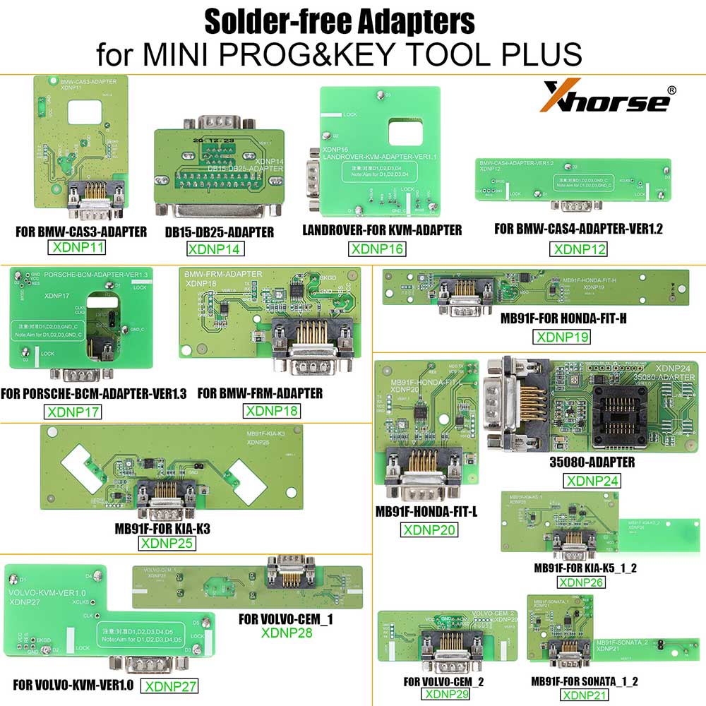  Xhorse VVDI Key Tool Plus Pad with 16pcs Solder-Free Adapters