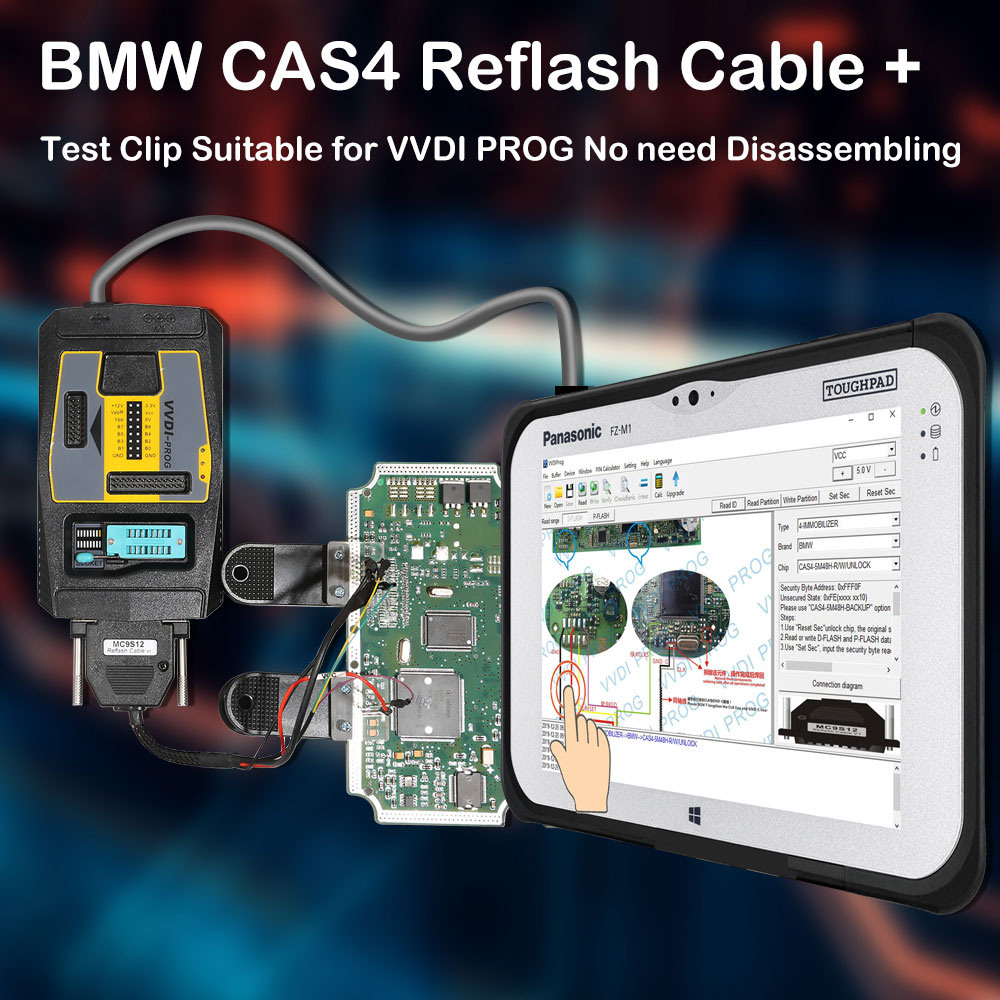 BMW CAS4 Data Reading Socket Adapter + Clip + Wire