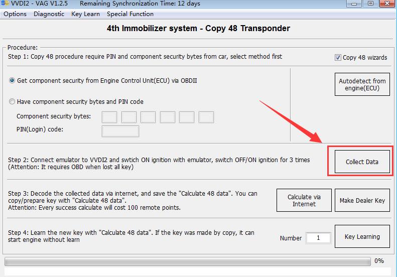 VVDI2 48 transponder copy adapter