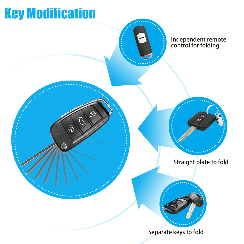 XKA600EN Wire Remote Key Audi A6L Q7 Flip 3 Buttons