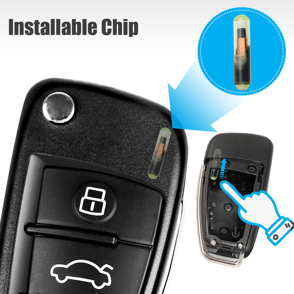 XKA600EN Wire Remote Key Audi A6L Q7 Flip 3 Buttons