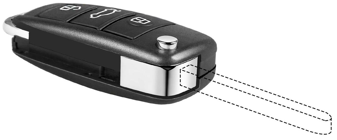 XKA600EN Wire Remote Key Audi A6L Q7 Flip 3 Buttons