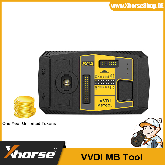 2025 Xhorse VVDI Benz VVDI MB BGA Tool for Mercedes Benz Key Programming with 1 Year Unlimited Tokens