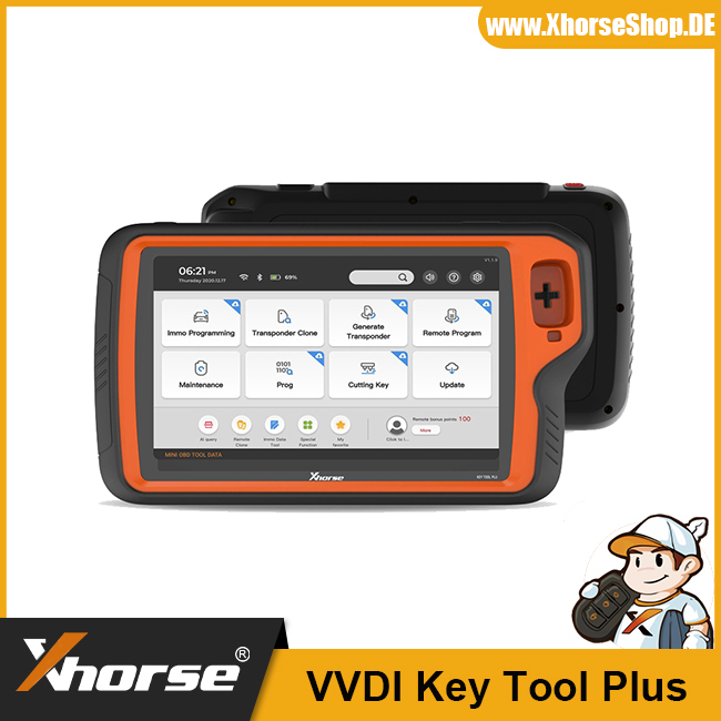 2025 Xhorse VVDI Key Tool Plus Pad Advanced Version All-in-One Programmer with Free One Year Tokens for Benz and ID48 Copy