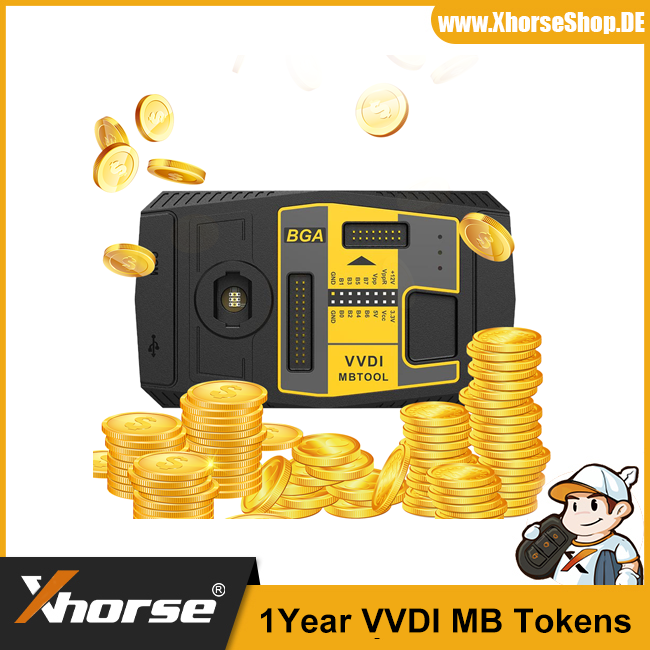 [24Hours Activated] 1 Year Unlimited Tokens for Xhorse VVDI MB BGA Tool BENZ Password Calculation