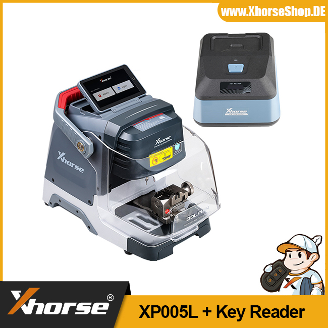2025 Xhorse Dolphin XP-005L XP005L Automatic Key Cutting Machine Plus Key Reader Optical Key Bitting Recognition