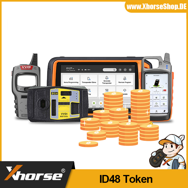 [24Hours Add] 1 Token for 48 and ID48 96bit Clone for Xhorse VVDI2/ Key Tool Plus/ Mini VVDI Key Tool/ Key Tool Max