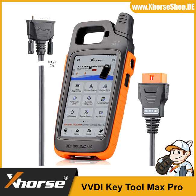 2024 Xhorse VVDI Key Tool Max Pro Remote Key Programmer CAN FD, Battery Voltage and Leakage Current Functions