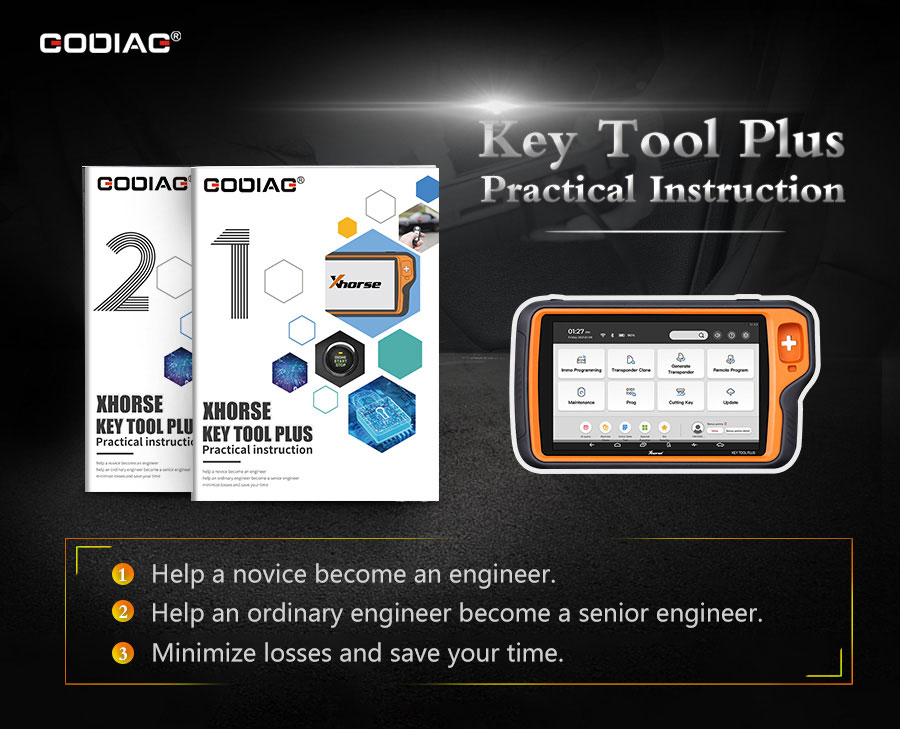 GODIAG Key Tool Plus Practical Instruction 1&2 Two Books