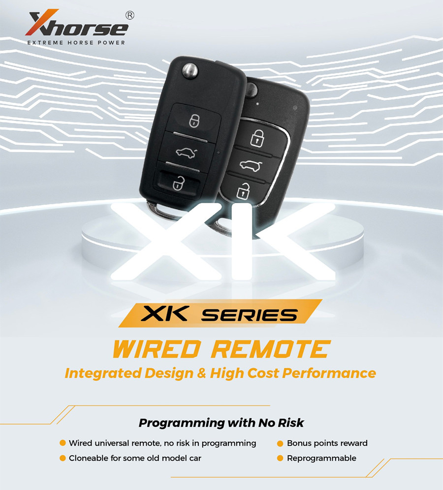 Xhorse XKFEF1EN Wire Remote Key Ferrari 3 Buttons