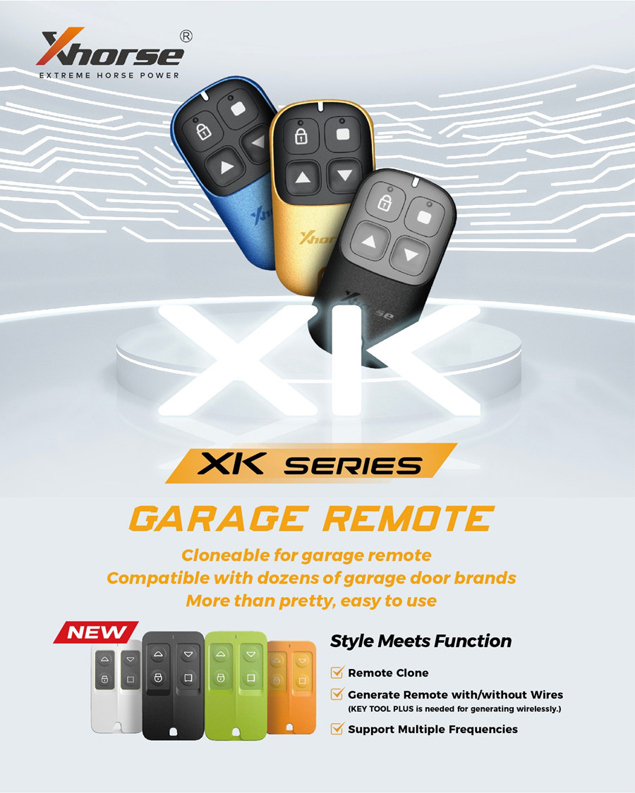 Xhorse XKGMJ1EN Garage Door Wire Remote Key