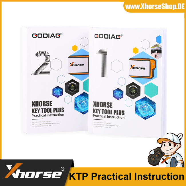 GODIAG Key Tool Plus Practical Instruction 1&2 Two Books for Locksmith or Vehicle Maintenance Engineer