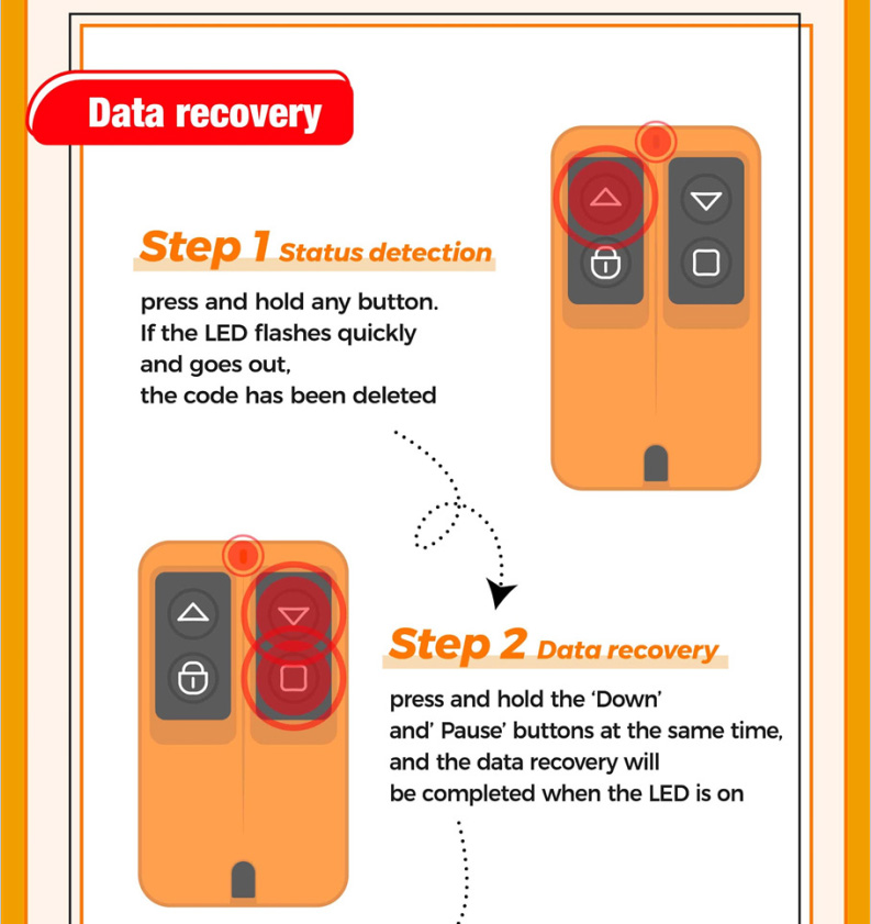 Xhorse XKGMJ1EN Garage Door Wire Remote Key