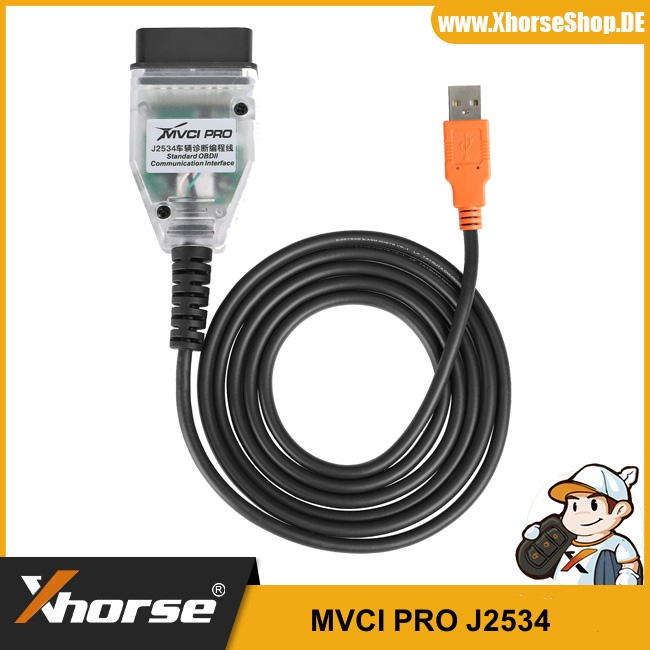 2024 Xhorse XDMVJ0 MVCI PRO J2534 Vehicle Diagnostic Programming Cable for ODIS/ Ford Mazda IDS/ HDS/ TIS/ SUBARU