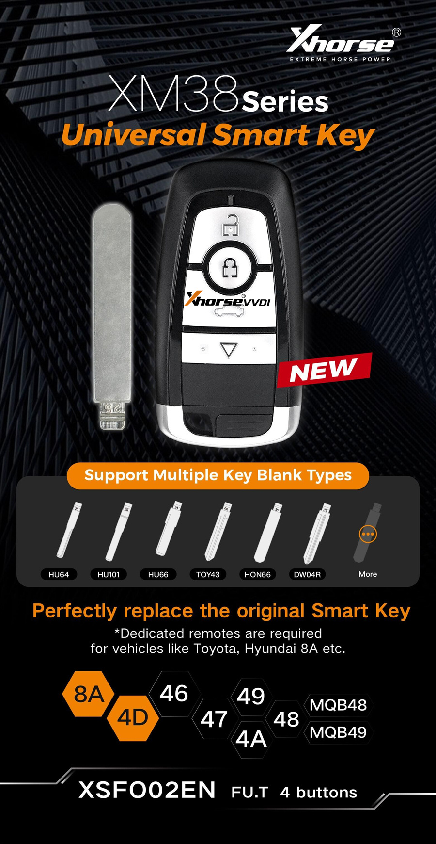 Xhorse XSFO02EN XM38 Series Universal Smart Key