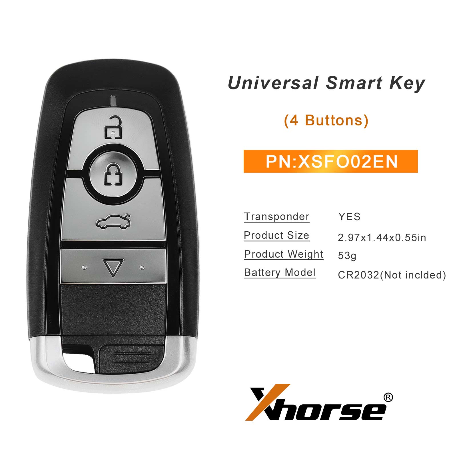 Xhorse XSFO02EN XM38 Series Universal Smart Key 4 Buttons