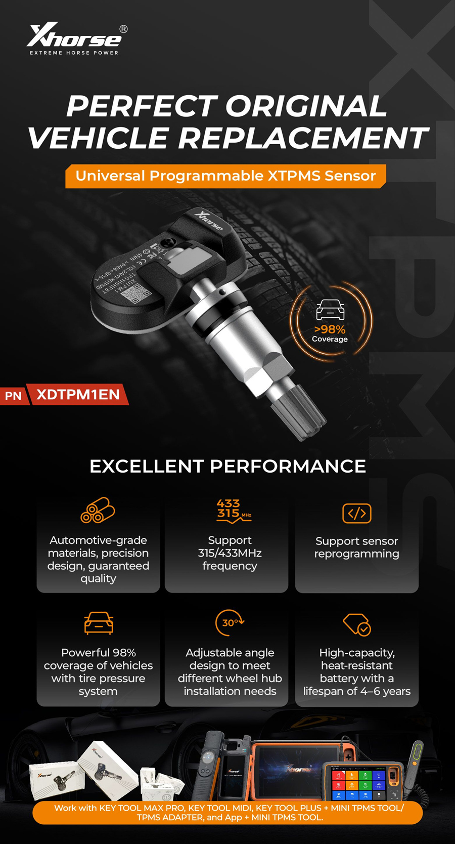 Xhorse XDTPM1EN Universal TPMS Sensor