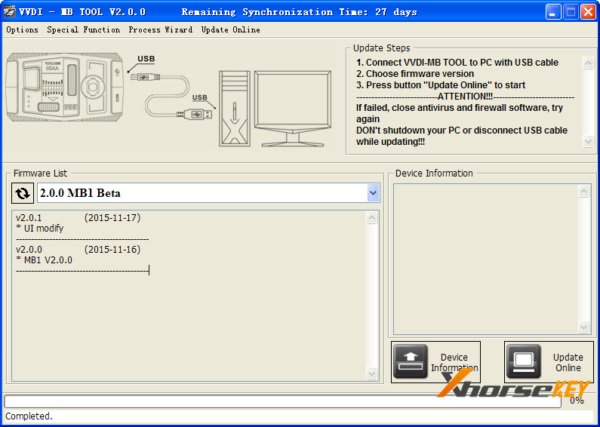 Xhorse VVDI MB Tool Update Instruction