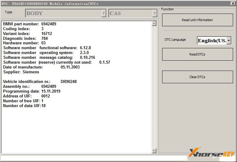 User Manual of VVDI BIMTool Pro BMW E F G Programming & Coding